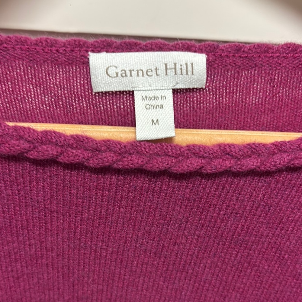 Garnet Hill Rich Berry Knit Top - Picture 2 of 6